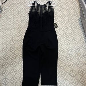 Express Black Lace Jumpsuit